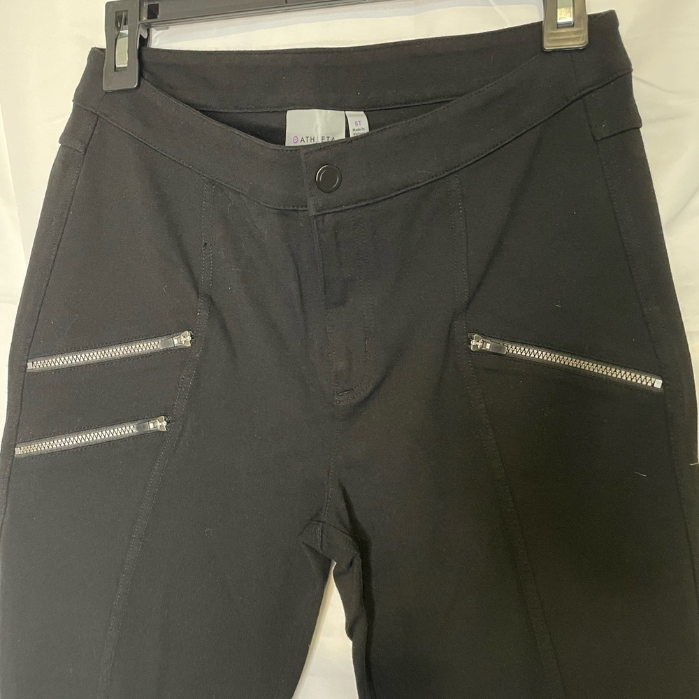 Athleta/ black straight leg black pants with three front pockets - Picture 2 of 7